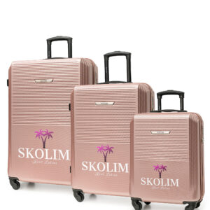 Zestaw walizek rose gold
