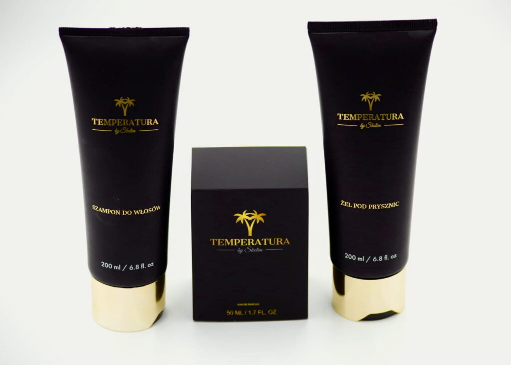 Zestaw kosmetyków TEMPERATURA Premium Perfumy + Żel pod prysznic + Szampon do włosów