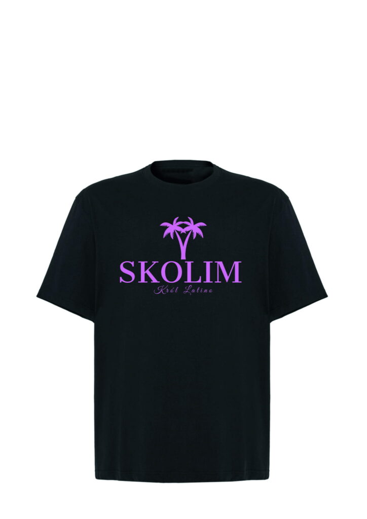 Koszulka SKOLIM Król Latino czarno-różowa