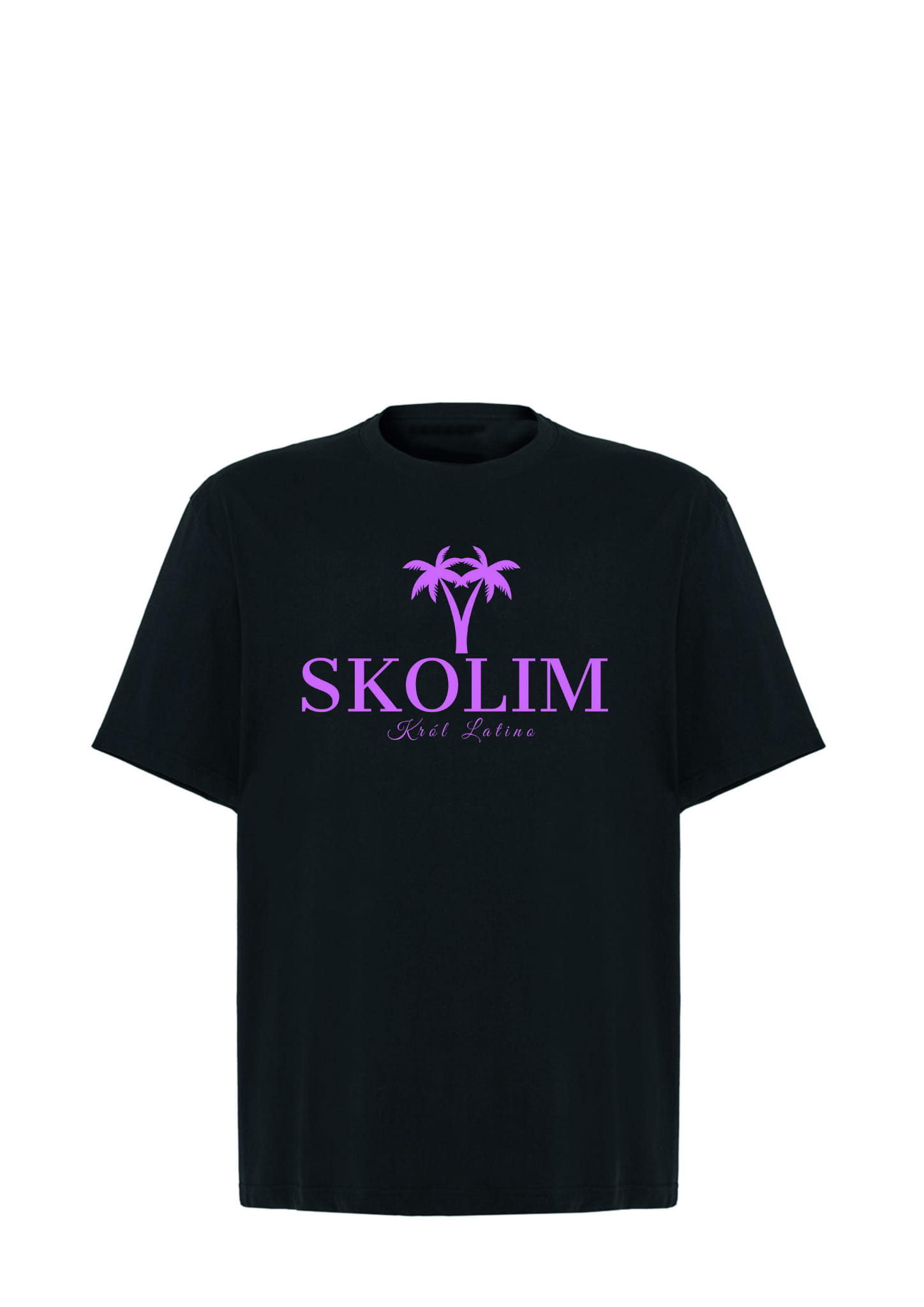 Koszulka SKOLIM Król Latino czarno-różowa